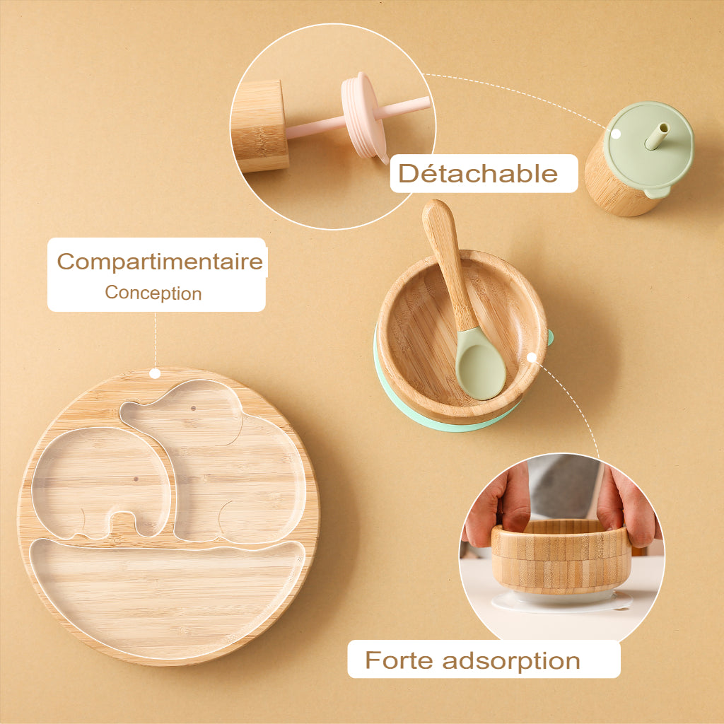 Set-de-repas-bébé-Assiette-3-compartiments-The-Cute-Babys