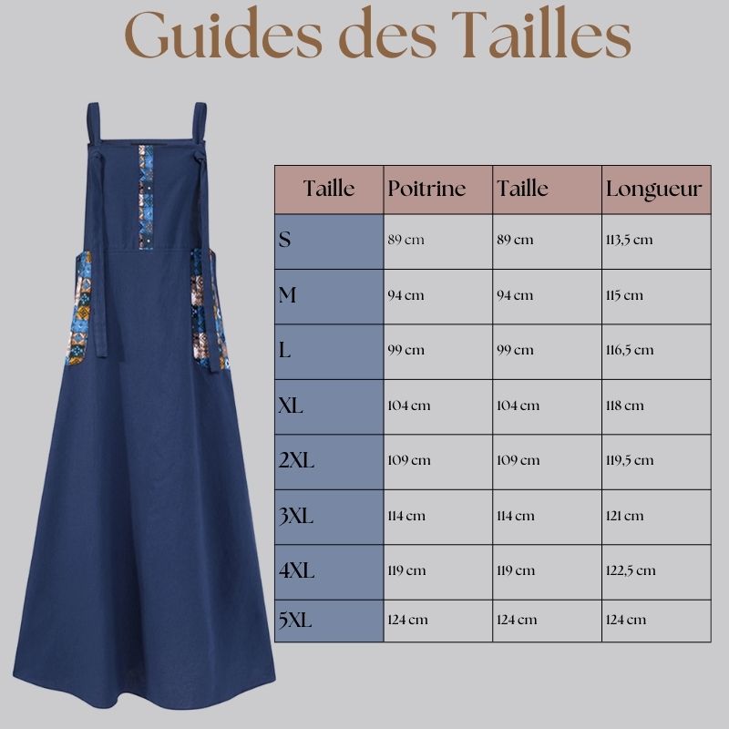 Robe Salopette Longue à Poches