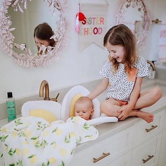 fleur de bain bebe jaune