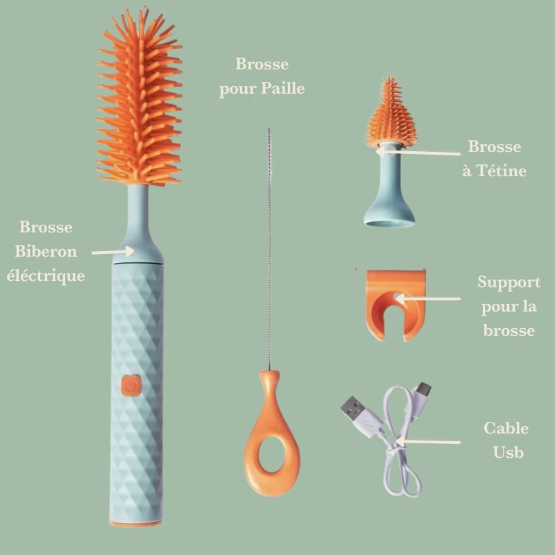 Brosse-de-Nettoyage-de-biberon, Brosse-électrique-pour-biberon-pour-bébé