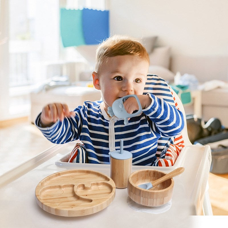 assiette-bébé-bleu-Vaisselle-enfant-Bambou