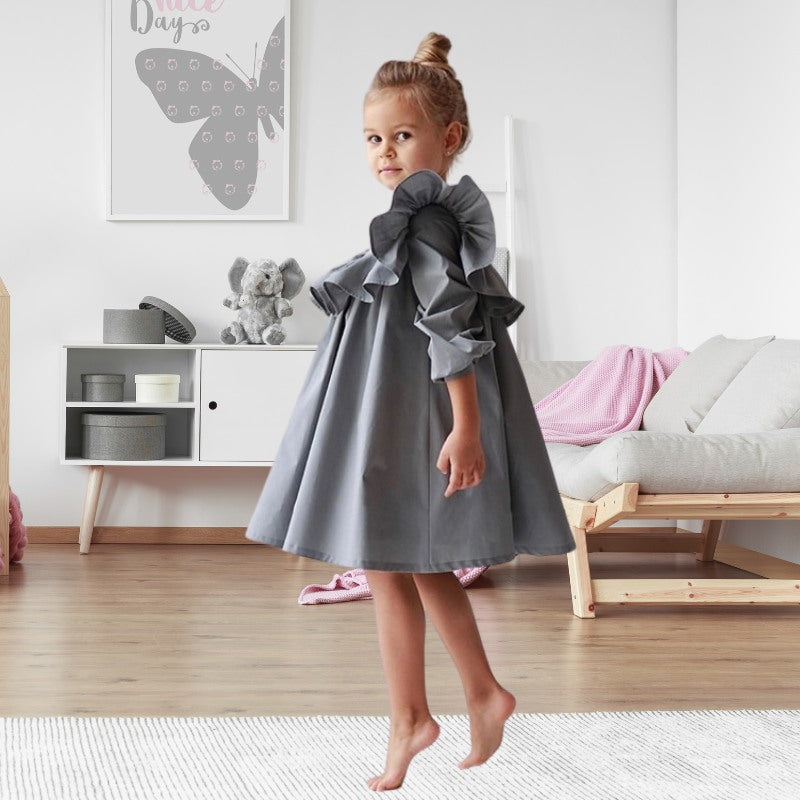 Ruffled Princess Dress for Little Girl