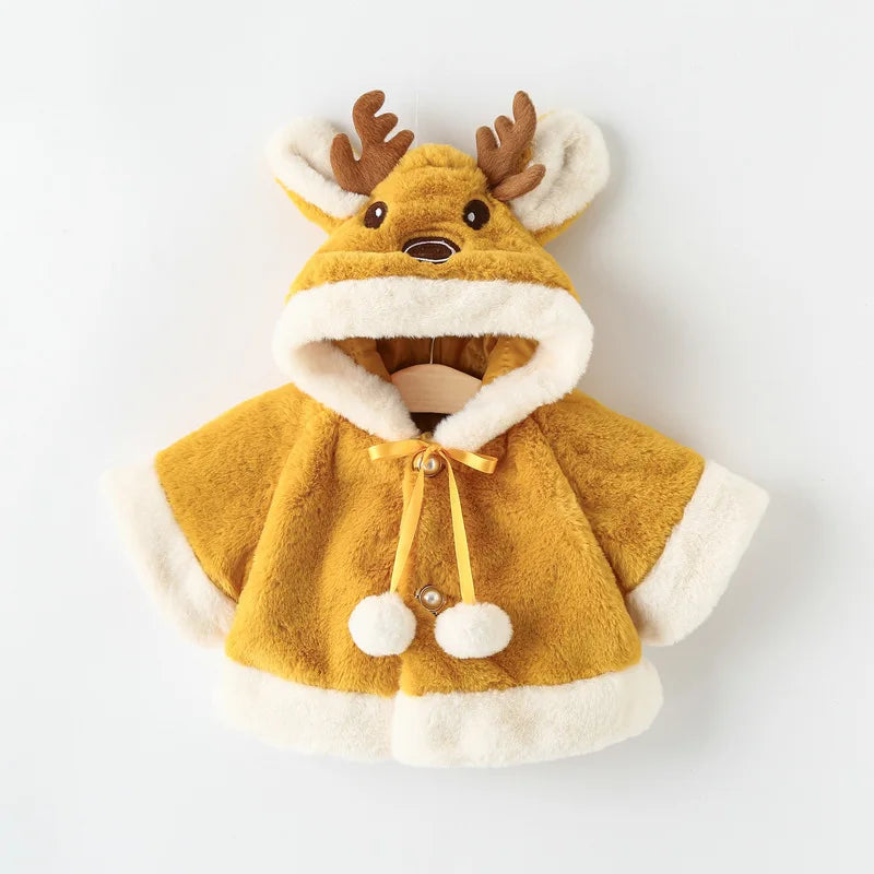 Poncho bébé cape de Noël