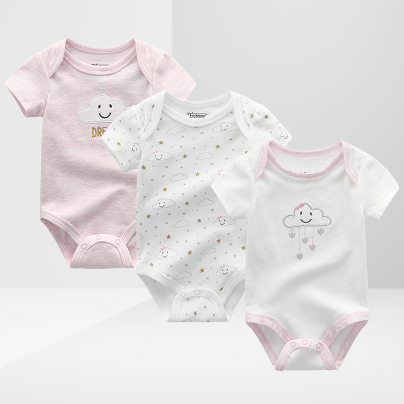 Body Bébé À Manches Courtes | Lot de 3 -The Cute Babys