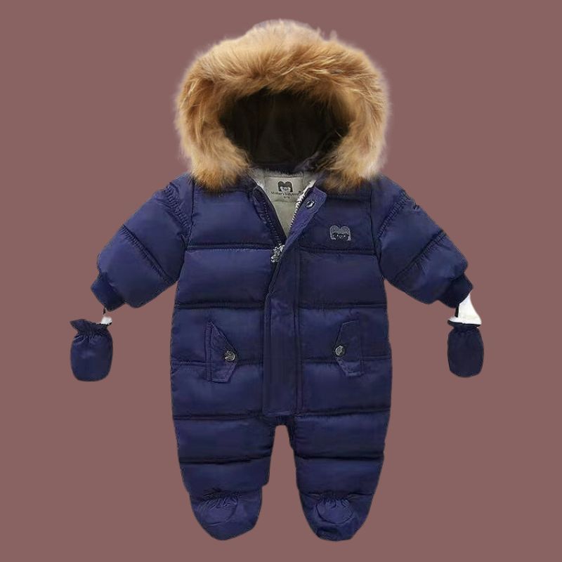 barboteuse - combinaison d'hiver pour bébé bleu marine