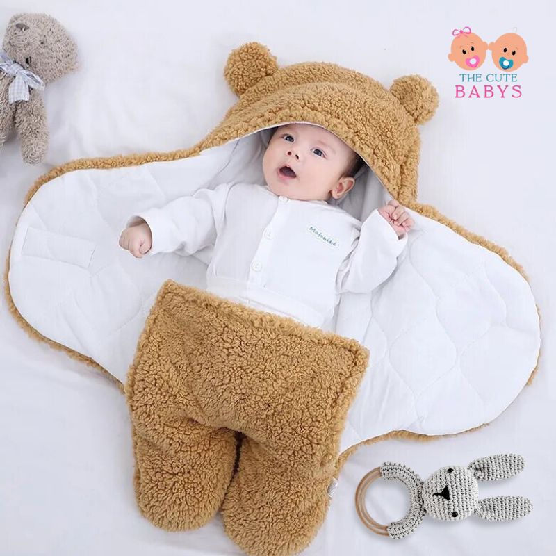 couverture enveloppante, barboteuse ourson