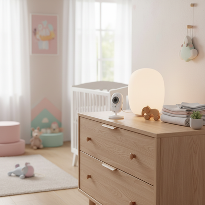 Caméra bébé sur commode