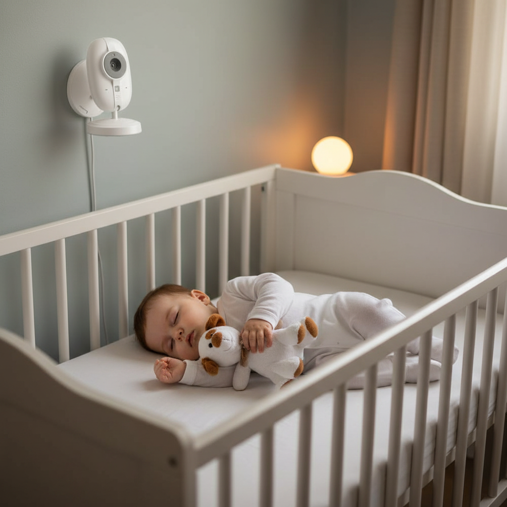 Caméra bébé surveillant bébé endormi