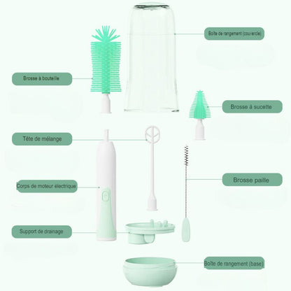 Set de Brosse Nettoyante pour Biberon Portable