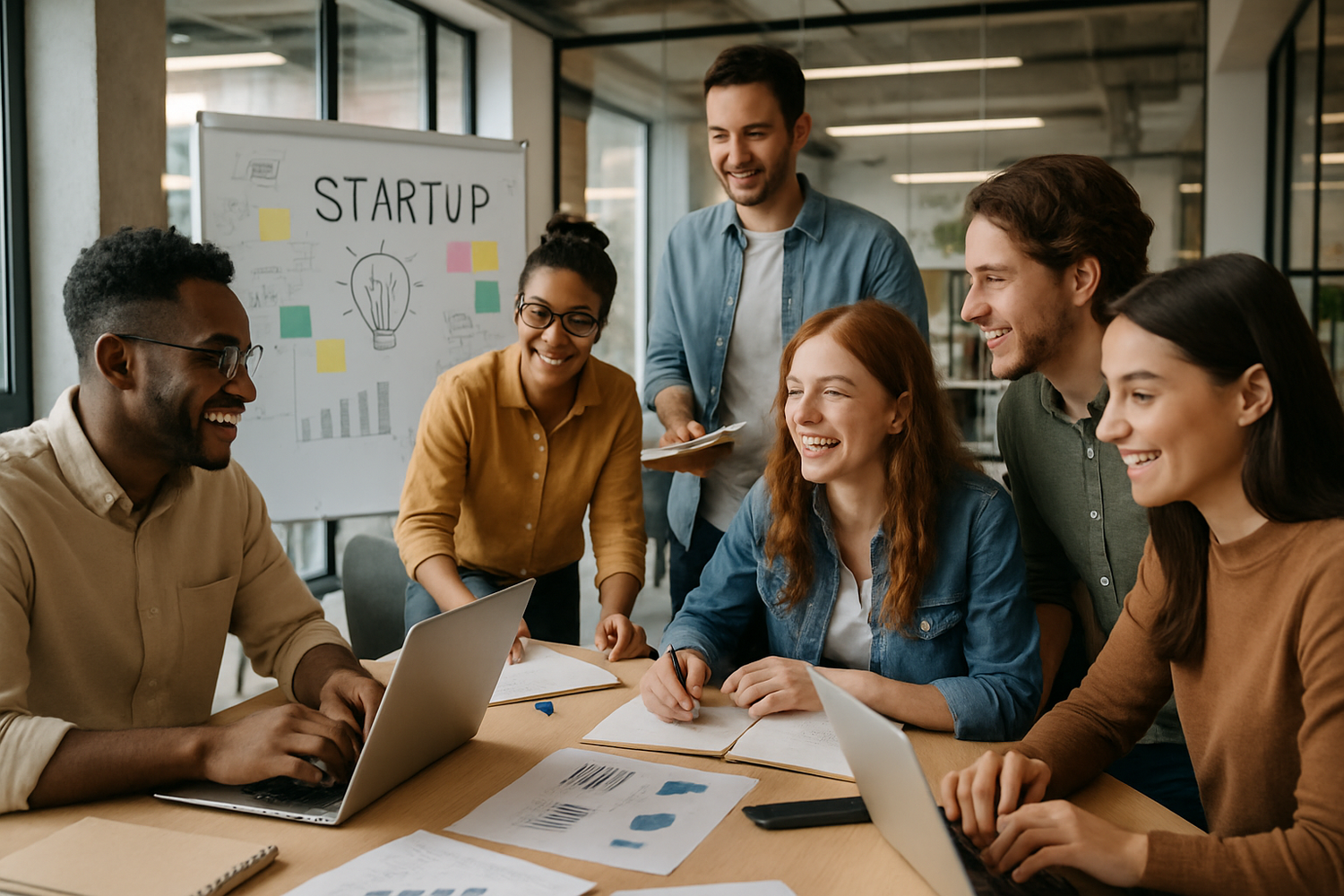 equipe de jeune entreprneur