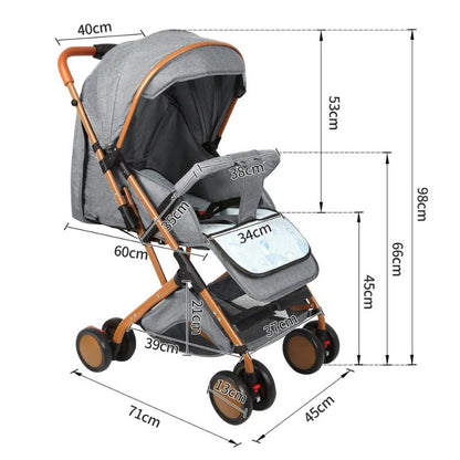 Poussette Bébé Pliable et Évolutive 0–6