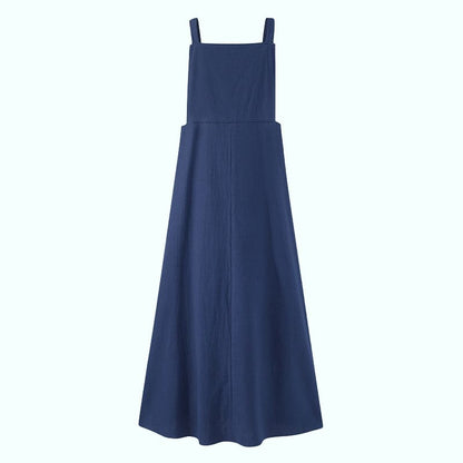 Robe Salopette Longue à Poches