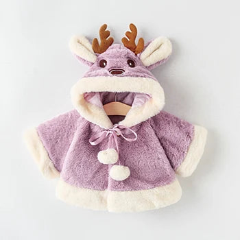 Poncho bébé cape de Noël