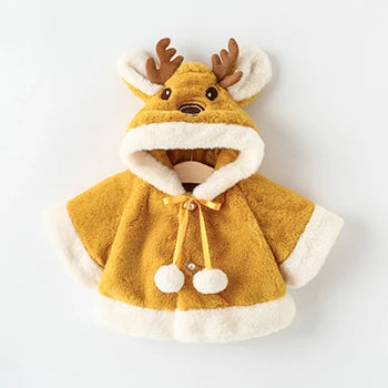 Poncho bébé cape de Noël