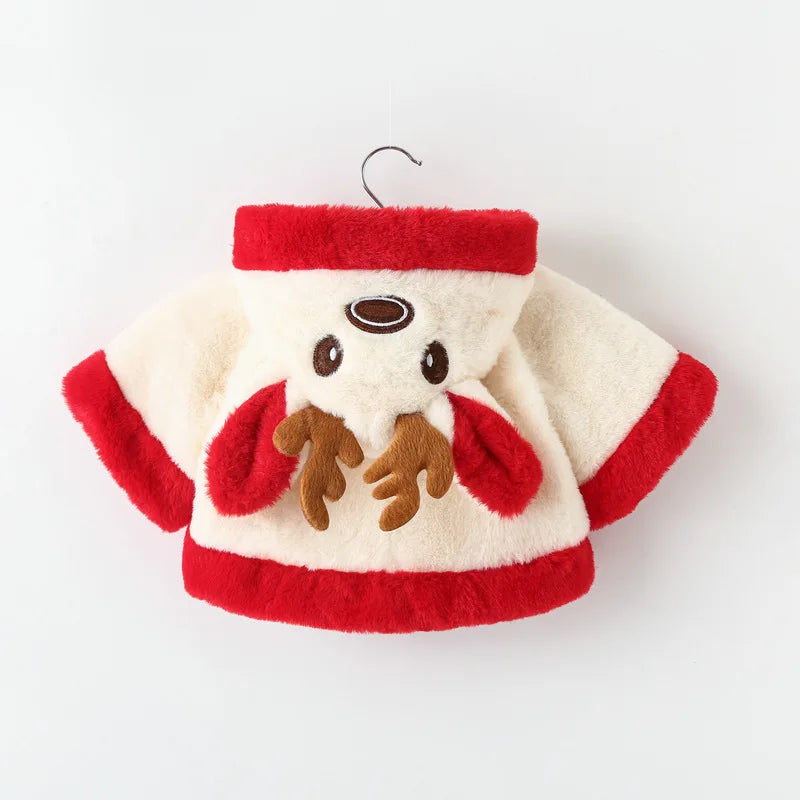 Poncho bébé cape de Noël