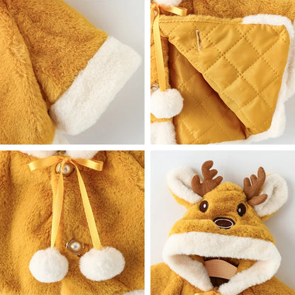 Poncho bébé cape de Noël